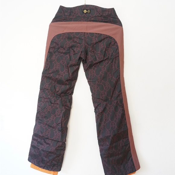 Rossignol JC de Castelbajac Ski Snowboarding Pant Brown Black Women's Size S - Picture 9 of 11